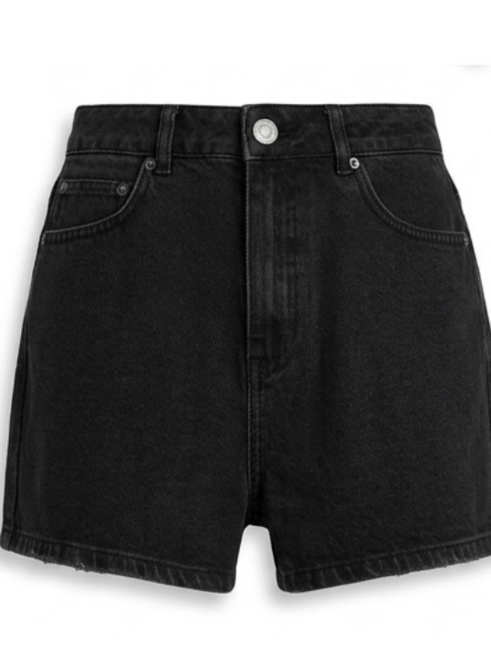 ASOS Black High-Rise Denim Shorts